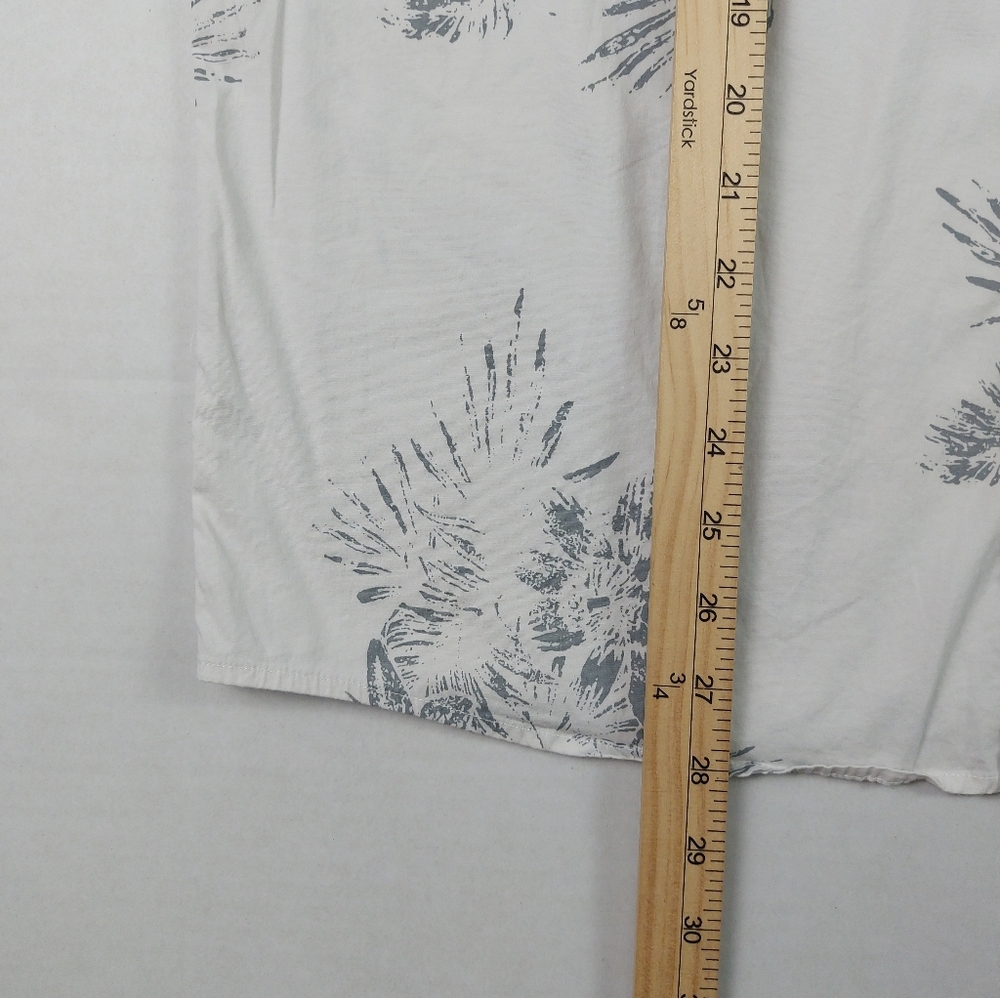 Vuori Crest Short Sleeve Shirt Mens Large White Floral Button Down Stretch V150 - Picture 5 of 9